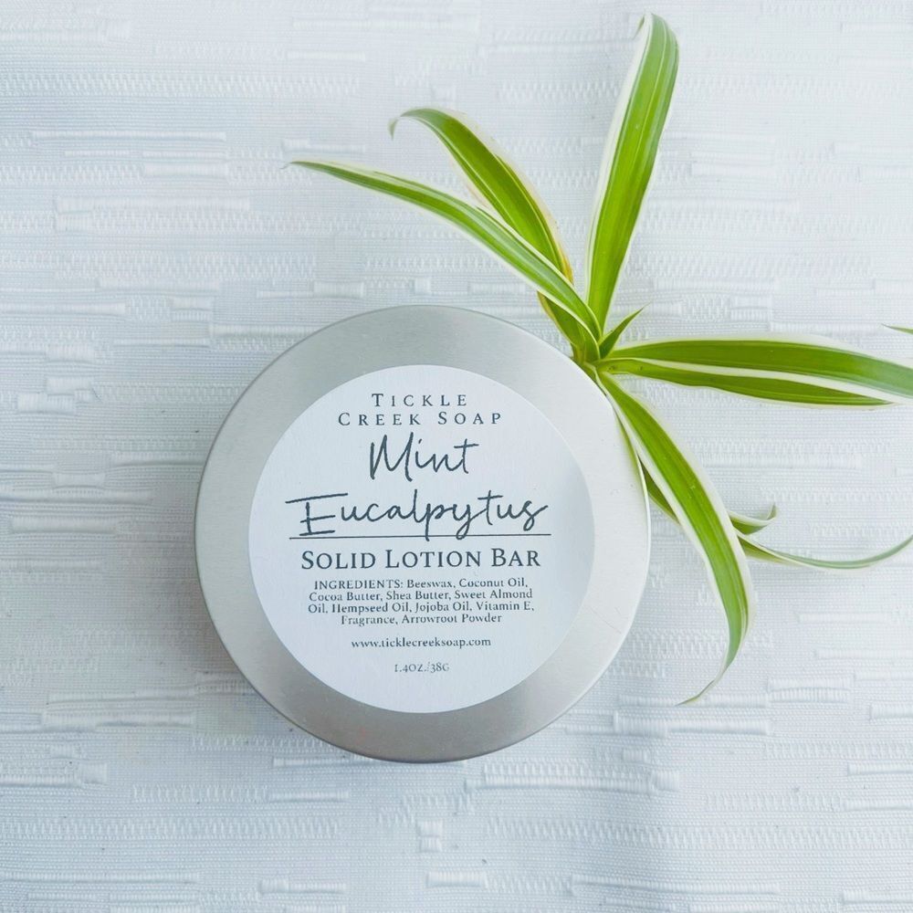 Organic Solid Lotion Bars-Eucalyptus Mint